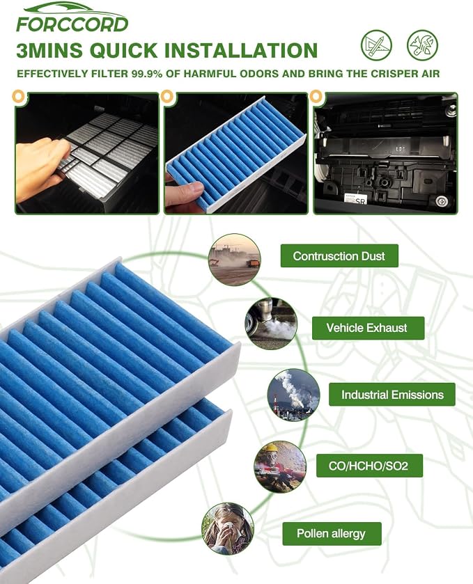 4-Pack HEPA Cabin Air Filter Fits - Image 6