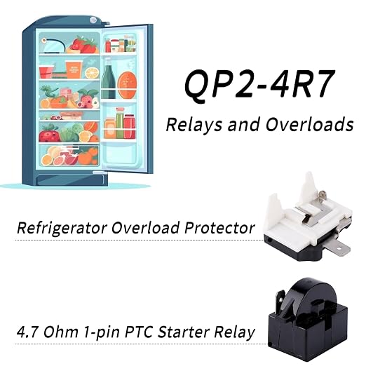 QP2-4.7 Starter Relay, 1 Pin Refrigerator Starter Relay - Image 7