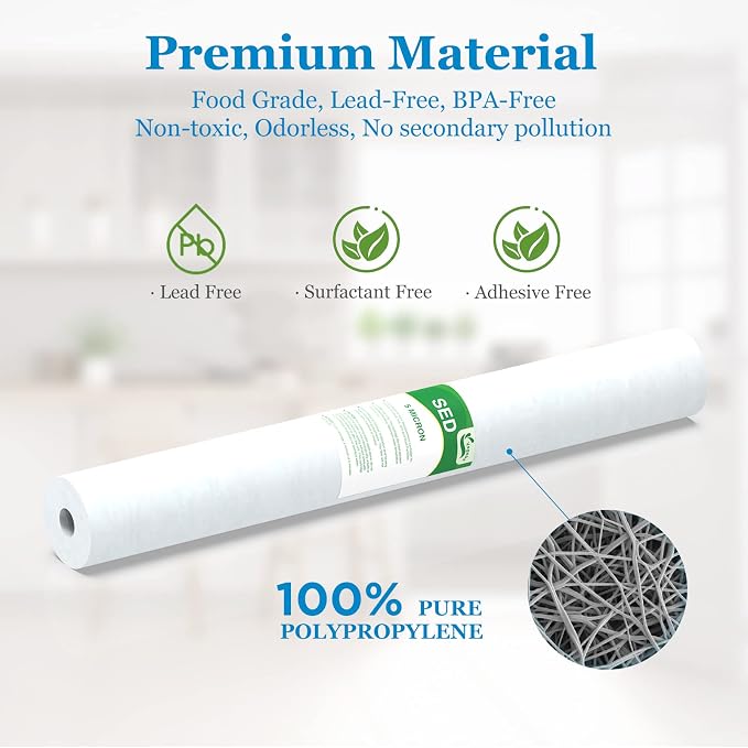 5 Micron Water Filter 20" x 2.5" Replacement Cartridge, 20-inch Sediment - Image 4