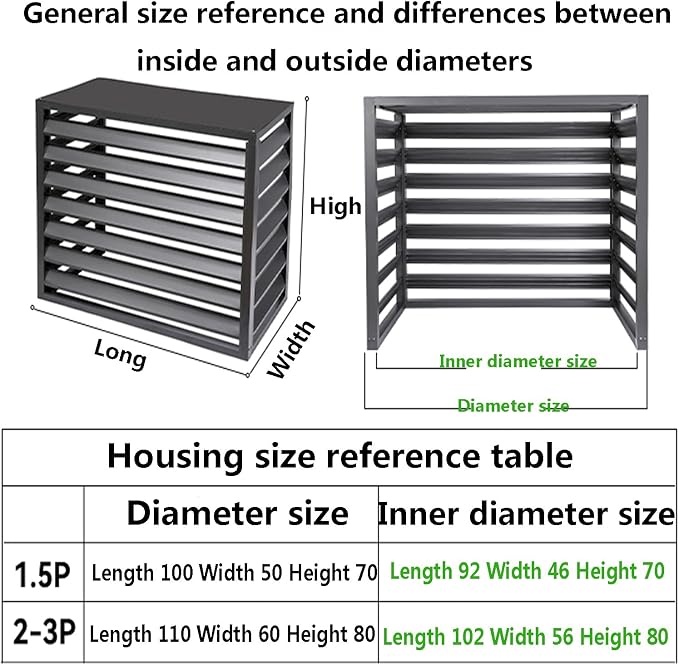 Aluminum Outdoor Condenser Protective Cover, freestanding Enclosure to Cover - Image 2