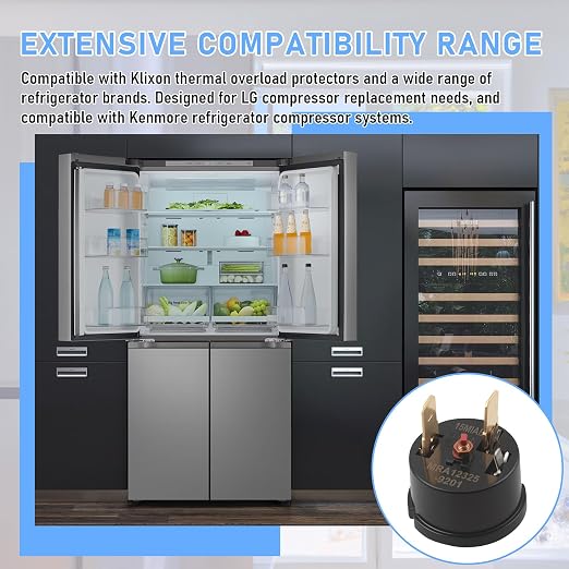 2 Pack MRA12325-9201 Refrigerator Compressor Overload Protector | Compatible - Image 4