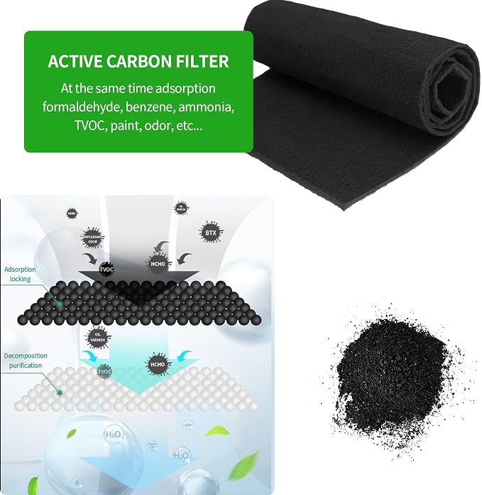 Activated Carbon Filter Carbon Air Pre Charcoal Hepa AC Vent Carbon Fabric Air - Image 6
