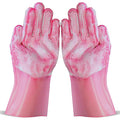 Dog Shampoo Brush, Dog Bath Brush, and Dog Washing Gloves | Essential Dog Bath Supplies and Pet Grooming Gloves for Dogs and Cats (1 Pair, Pink)