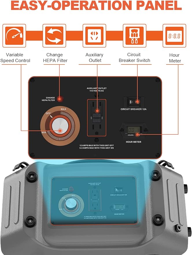 Abestorm 750 CFM Air Scrubber - Image 4