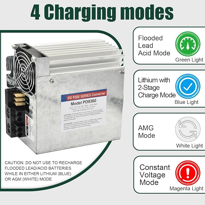 PD9360 Power Converter replacement-9300 Series Converter, 60Amp 120V to 12V RV - Image 4
