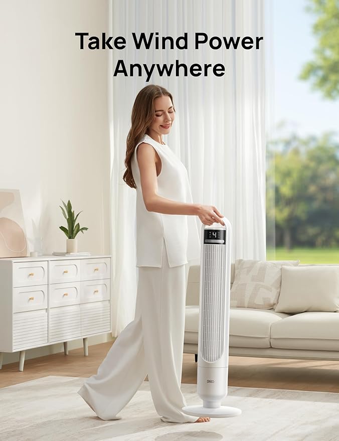DREO Tower Fan for Bedroom, 90° Oscillating Standing Fans for Room - Image 7