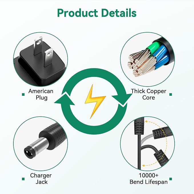 AC/DC Adapter Charger Compatible - Image 3