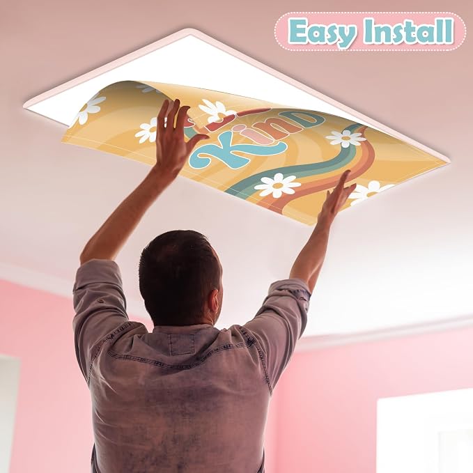 6Pcs Fluorescent Light Covers for Classroom Ceiling Lights, 4 x 2 Feet - Image 4