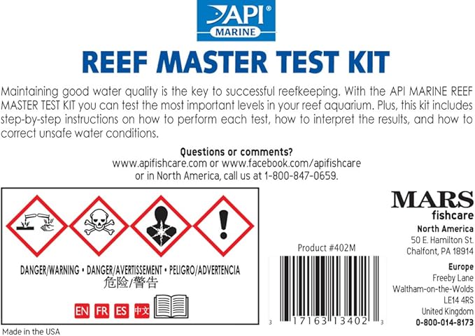 API REEF MASTER TEST KIT Reef Aquarium Water Test Kit 1-Count - Image 2