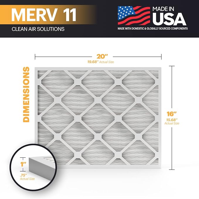 BNX 16x20x1 MERV 11 Air Filter 12 Pack - Image 2