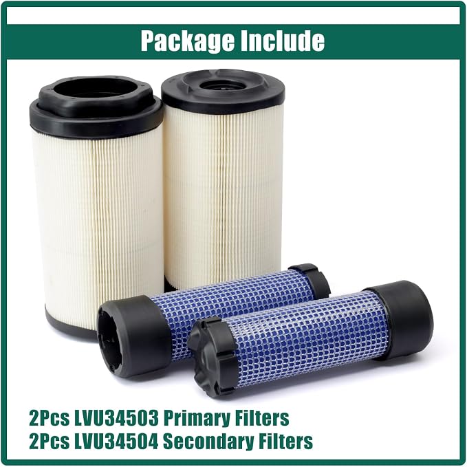 YUXIVCNE 2Pcs LVU34503 LVU34504 Primary & Secondary Air Filter Compatible - Image 7