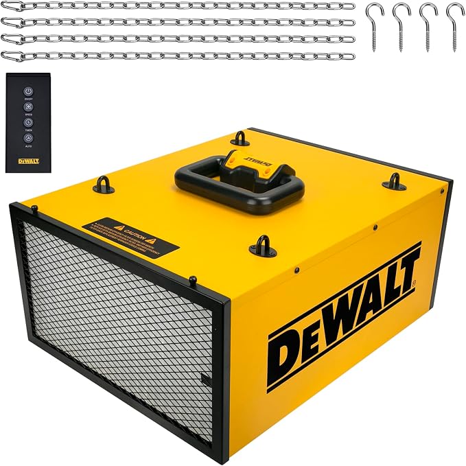DeWALT DWXAF101 Air Filtration System, 3-Speed Hanging Ceiling Dust Collectors by Unknown