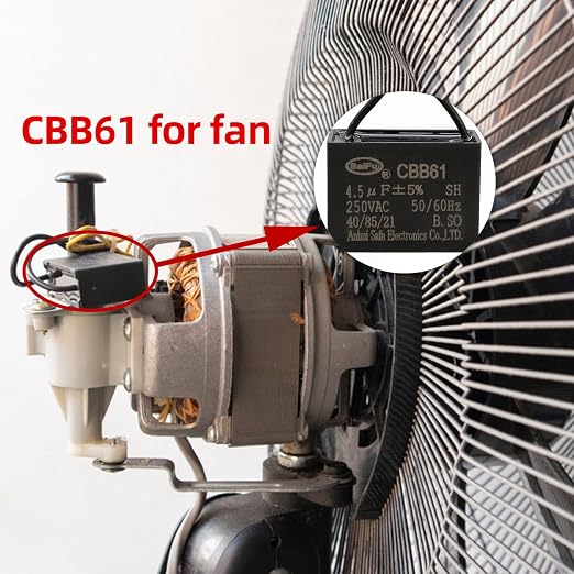 CBB61 Capacitor 4.5uf 250V AC Ceiling Fan 2 Wire 50/60Hz - Image 4
