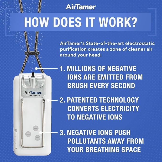 AirTamer A302 | Small Personal and Portable Air Purifier | Lithium Battery - Image 6