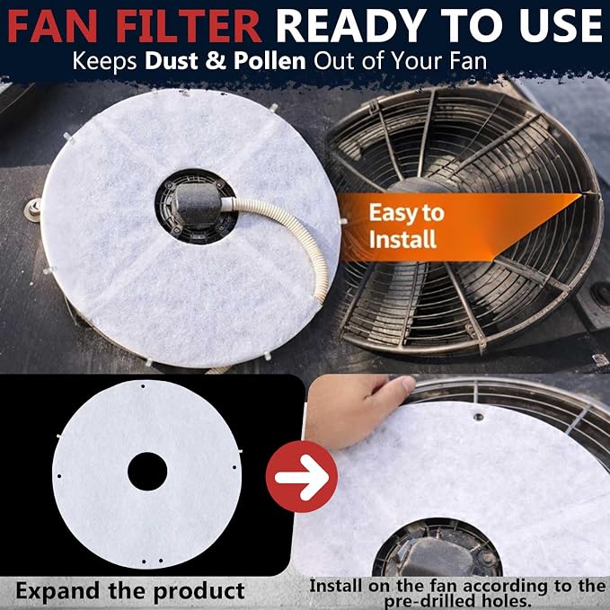 2 Pack Universal 30" Round Fan Filter - Image 3