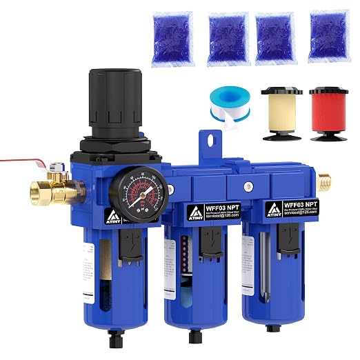 3/8 Inch NPT Three Stage Air Drying System, air Pressure Regulator by ATINY