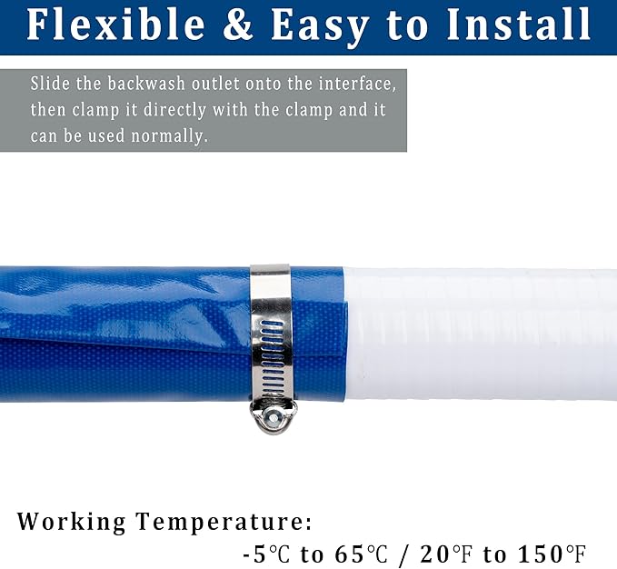 3 in x 100 ft Pool Backwash Hose Heavy Duty Drain Discharge Double PVC Lay flat - Image 4