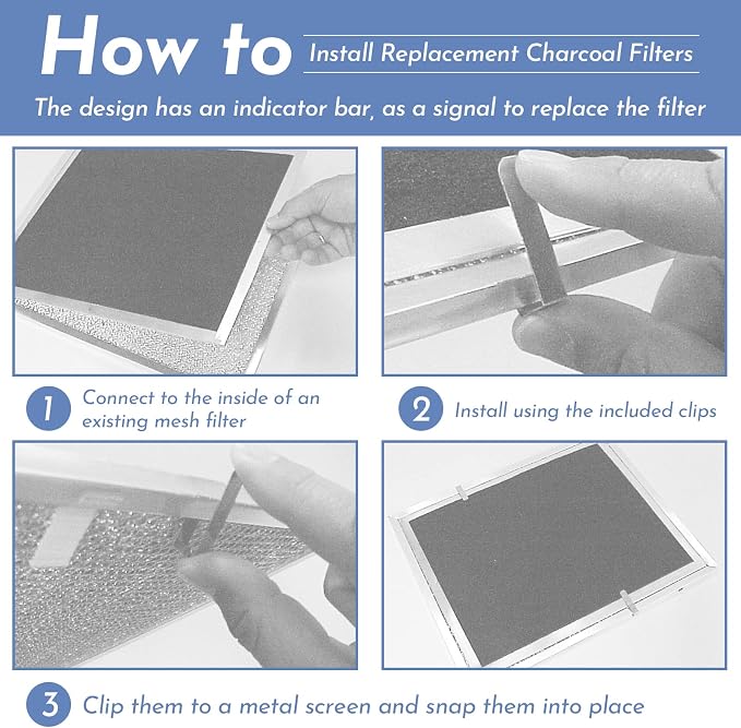Upgrade HPF30 Charcoal Range Hood Non-Ducted Filter, - Image 6