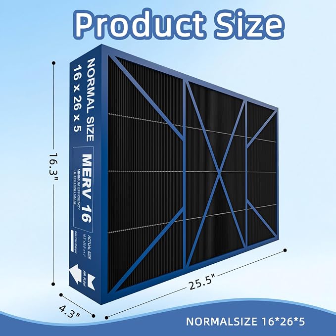 16x26x5 MERV16 Replacement Filter Compatible - Image 3
