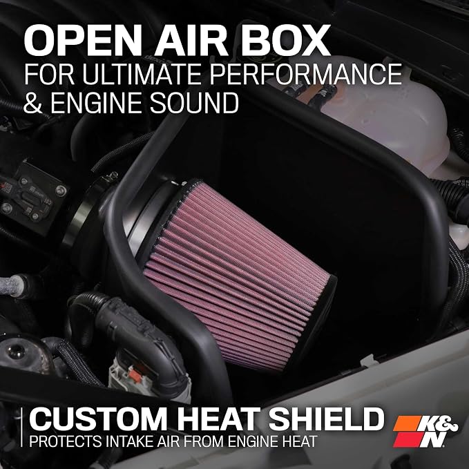 K&N Cold Air Intake System: High-Flow Air Filter, Increase Performance & - Image 6