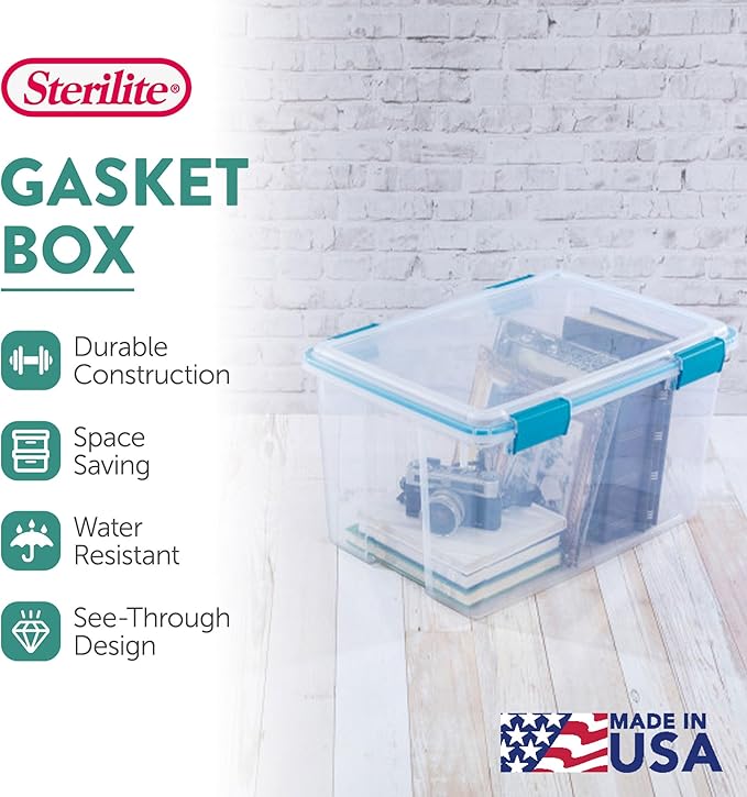 Sterilite 16-Pack Gasket Box, Weather-Resistant Storage Bins - Image 4