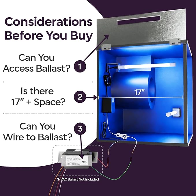 BioShieldUV® 18W 24V HVAC UV Light Air Purifier Bulb Magnetic Holder Powered by - Image 4