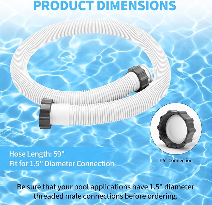 2-Pack 1.5 Inch Pool Pump Hose Replacement - Image 7