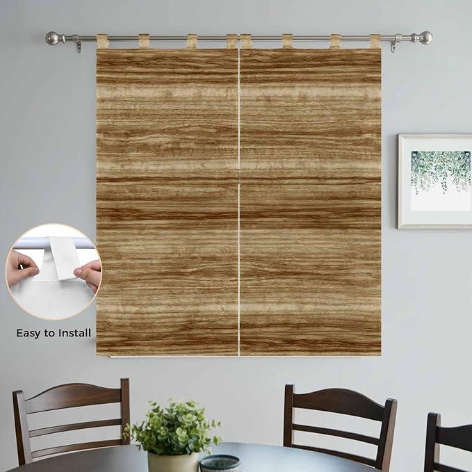 Vintage Western Bedroom Curtains 72 Inch Length, Window Curtains Tab Top - Image 4