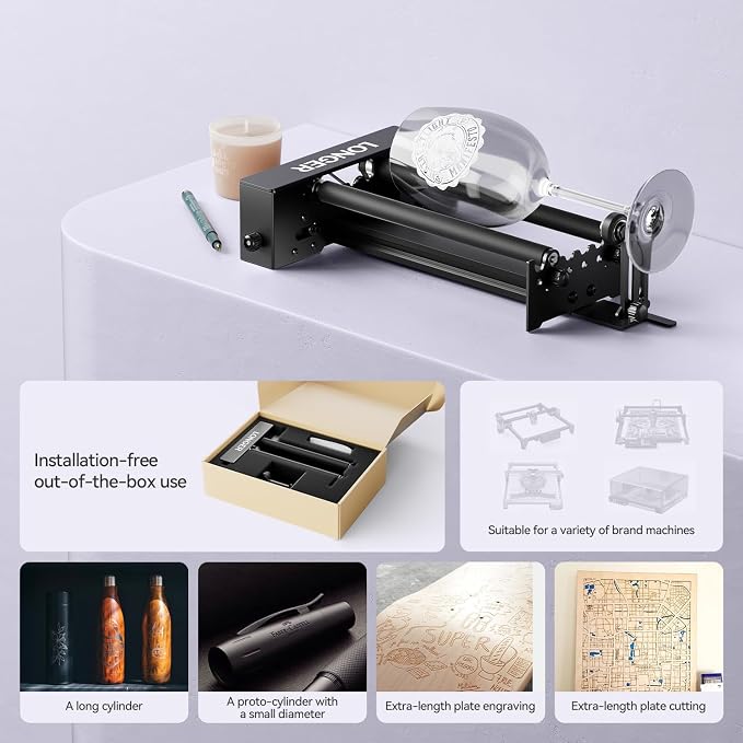Longer Laser Engraver Rotary Roller - Image 3