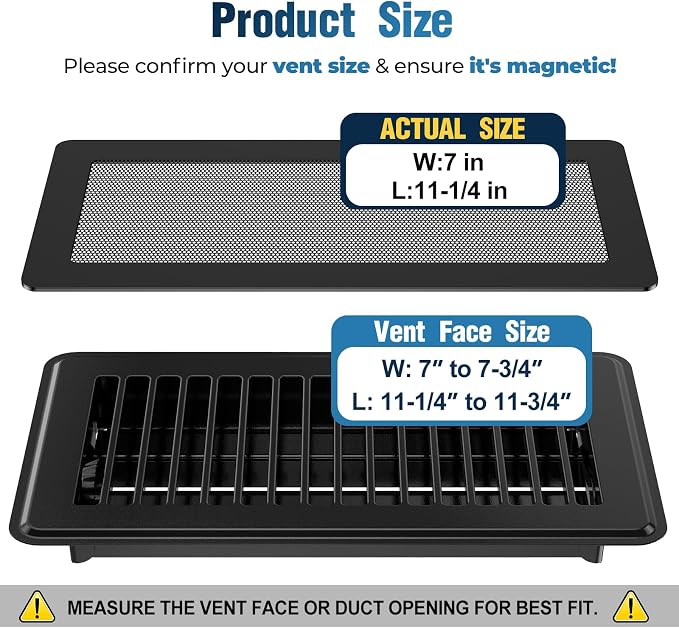 Magnetic Vent Covers with Vent Screen 7x11.3 Inch, Ceiling Air Vents to Block - Image 2