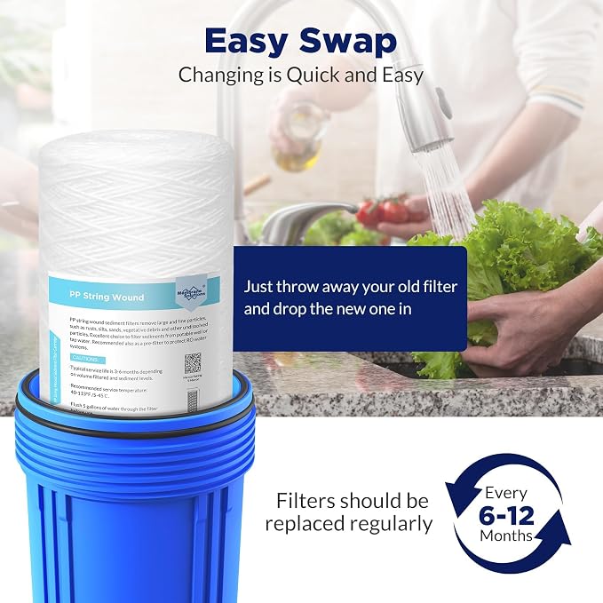 Membrane Solutions 5 Micron 10""x4.5"" String Wound Whole House Water Filter - Image 4