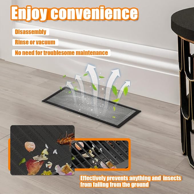 Magnetic Floor Vent Covers- 4"x10" Air Vent Screen Mesh Cover, Floor Register - Image 5