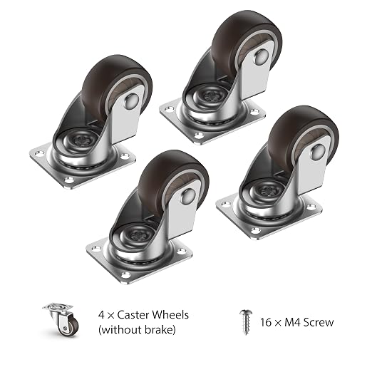 HOLKIE 1 inch Small Caster Wheels - Image 7