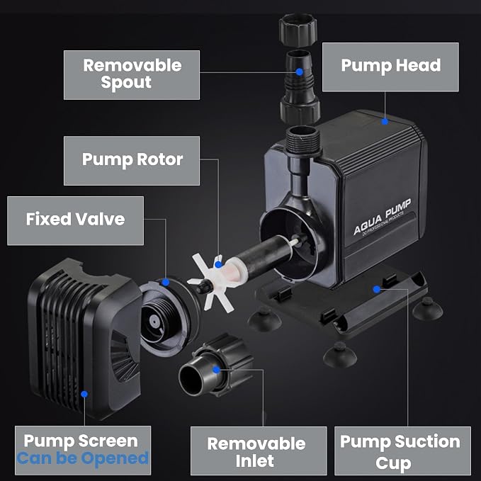 900 GPH 45W Submersible Water Pump and 10 FT Tube - Image 3