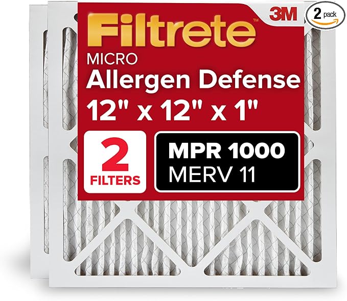 Filtrete 12x12x1 AC Furnace Air Filter, MERV 11, MPR 1000, Micro Allergen by Filtrete