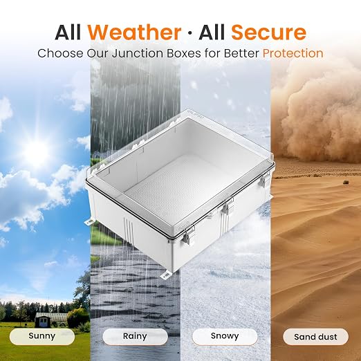 QILIPSU Waterproof Junction Box IP67 Outdoor Plastic Electrical Project - Image 5