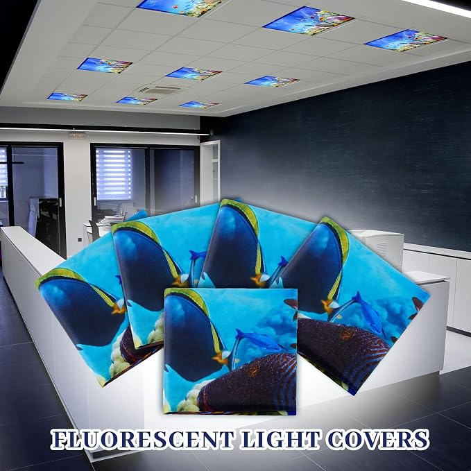 Hortsun 4 Pack Fluorescent Light Covers 4 x 2 Feet Magnetic Light Cover - Image 6