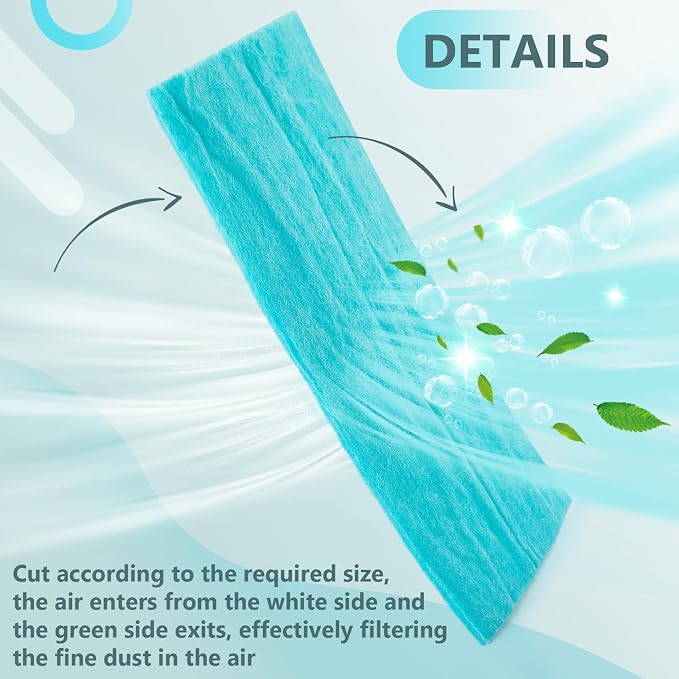 Tudomro 2 Roll 12 x 90 x 0.5 Inch Air Filter Material Vent Filters Plus - Image 3