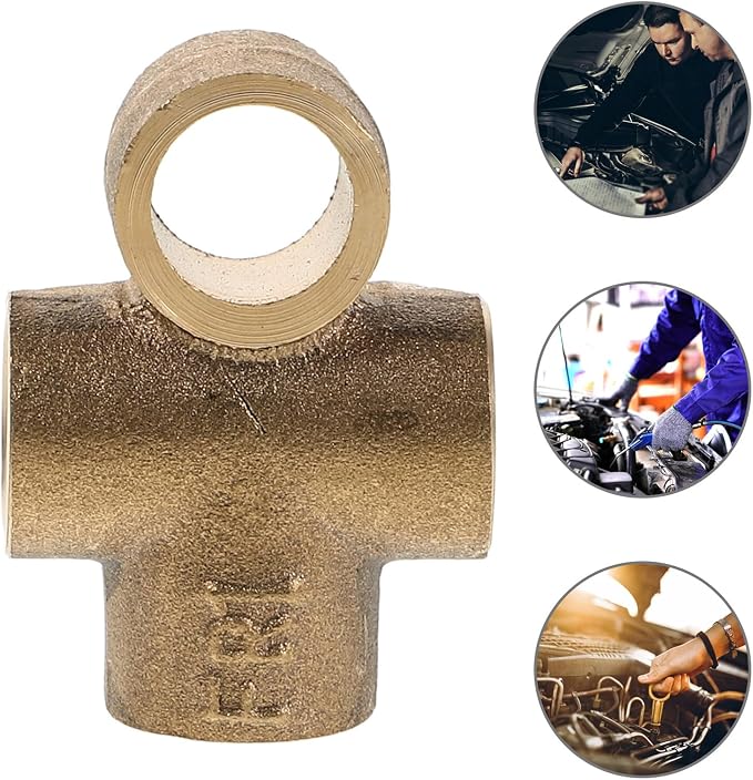 Veemoon Brass Tee Fitting M10x1 Thread Adapter Fuel Pipe Connector - Image 8