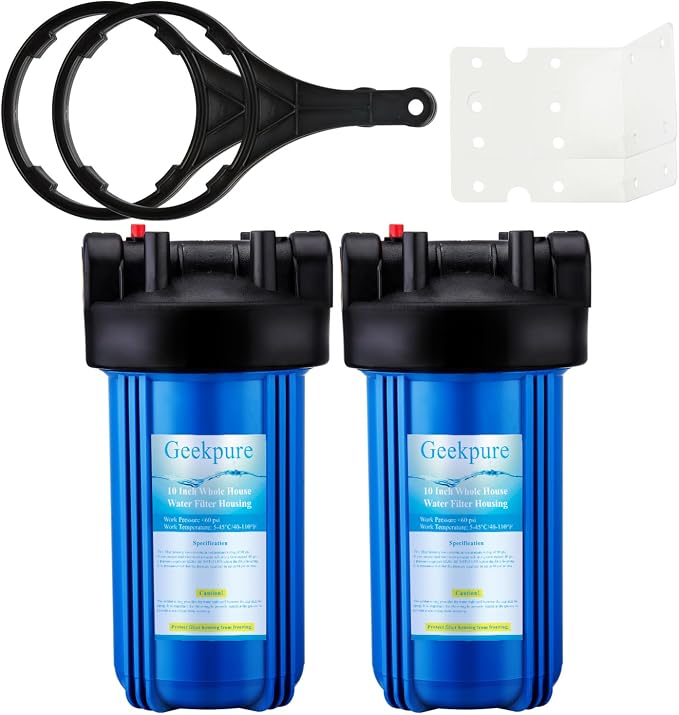 Geekpure 10-Inch Whole House Water Filter Housing 4.5"x10"1-Inch Outlet/Inlet - Image 6