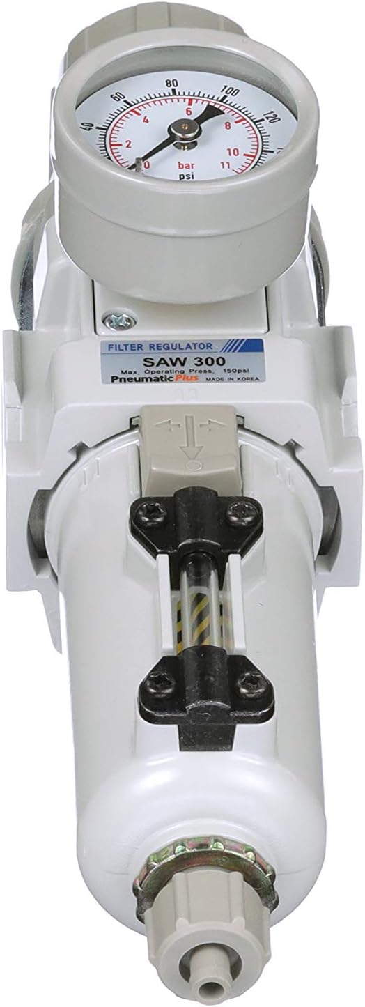 PneumaticPlus SAW300-N03BG-MEP Compressed Air Filter Regulator Piggyback Combo - Image 7