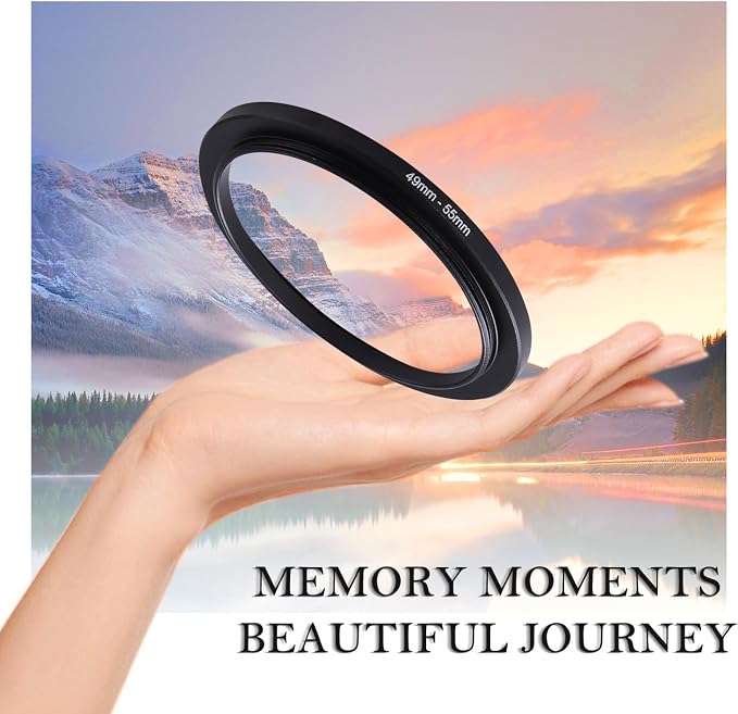 49-55mm Step-Up Ring Adapter, 49mm to 55mm Step Up Filter Ring - Image 2