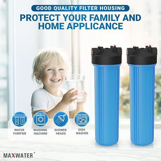 Max Water 20x4.5 Whole House Water Filter Housing, Heavy Duty Big Filter Blue - Image 7