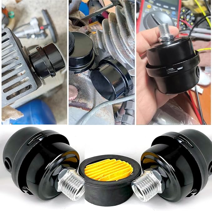 2 Pcs 1/2" Thread Air Compressor Silencer Filter, 20mm Metal Noise Muffler - Image 7