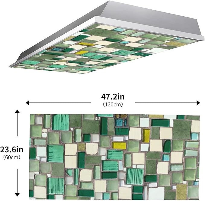 2 Pack Fluorescent Light Covers 4 X 2 Feet Abstract GlassMagnetic Light Cover - Image 3