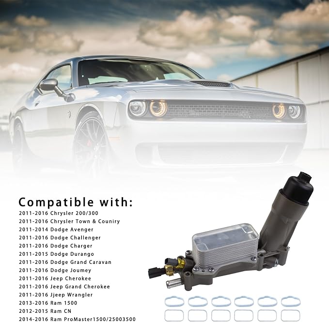 926-959 Aluminum Engine Oil Filter Housing Oil Cooler Kit - Image 3