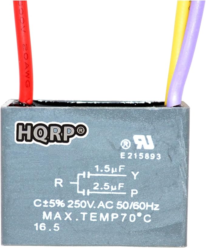 HQRP Capacitor Compatible with Harbor Breeze Ceiling Fan CBB61 1.5uf+2.5uf by HQRP