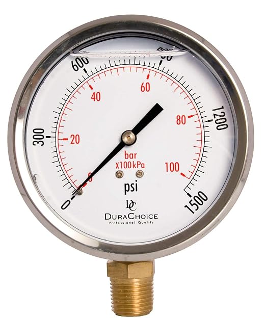 4" Oil Filled Pressure Gauge - Image 4