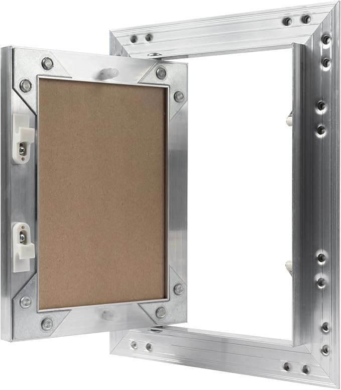 6" x 8" Inch Aluminum Drywall Access Panel - Service Shaft Door - Plumbing, Electricity, Heating, Alarm Wall Inspection hatch for Drywall - Bathroom Service Access Hole Cover