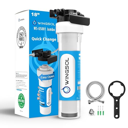 Under Sink Water Filter System, NSF/ANSI 42&53 Improve Taste, EZ Change Life by WINGSOL